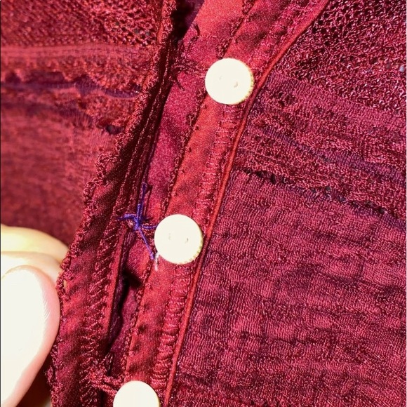 SOLD 💖 Katherine Pierce • Ralph Lauren Denim & Supply Red Long Sleeve Top M - Picture 7 of 10